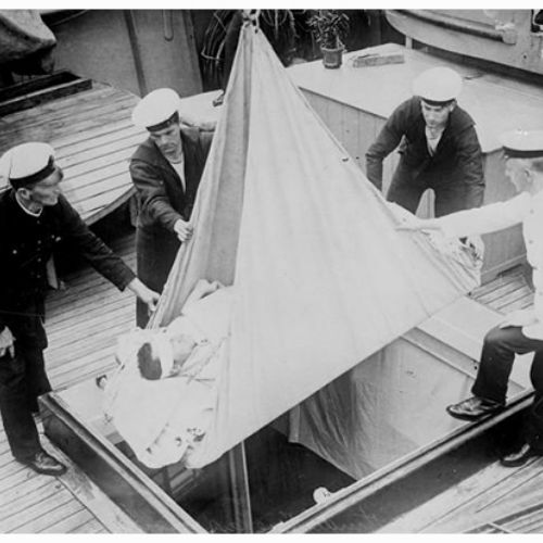 Blessés à bord du Vindictive.