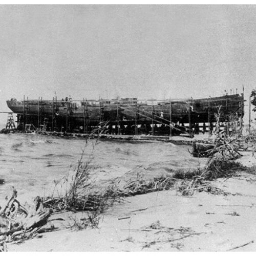 Construction du Baron Dhanis sur le Lac Tanganijka