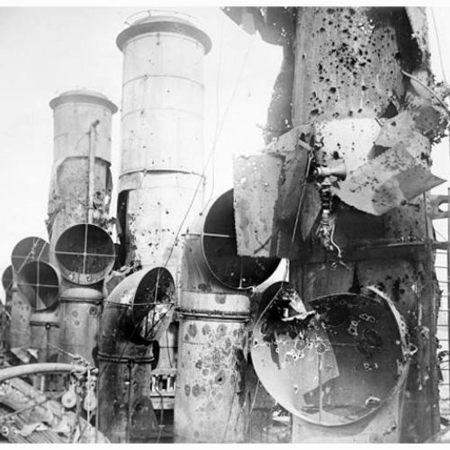 Le Vindictive endommagé à Zeebrugge