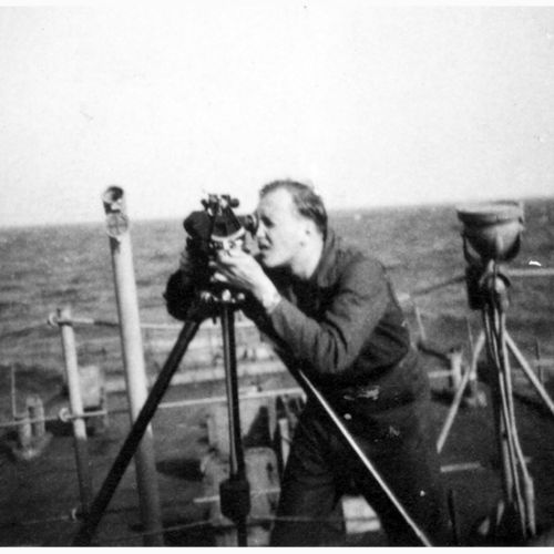 Sextant à bord du Billet en 1948